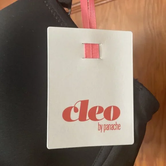 Cleo by Panache Faith Molded Plunge Underwire Bra Women's 10666 Size 34F Black - Picture 2 of 8